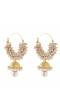 Gold Platted Pearl Drop Jhumka Earrings