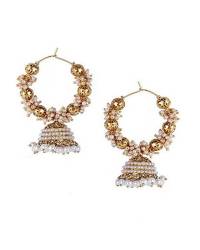 Buy Online Royal Bling Earring Jewelry Pearl Hoop Jhumka Earrings Jewellery RAE0165