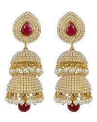 Buy Online Royal Bling Earring Jewelry Splash of Rich Pearl Hoop Jhumka Earrings Jewellery RAE0189