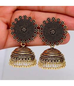 Traditional Gold Plated Jhumka Jhumki Earrings