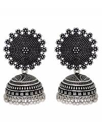 Buy Online Crunchy Fashion Earring Jewelry Oxidised Silver Long Metal Drops Earrings Jewellery CFE0831
