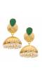 Royal Bling Traditional  Red Stone Jhumka Earrings
