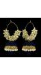 Black Pearl Beaded Jhumki Earrings For Women