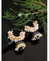 Buy Online Crunchy Fashion Earring Jewelry Red Gold-Plated Oval Drop Earrings Jewellery CFE0877