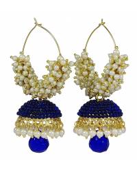 Buy Online Royal Bling Earring Jewelry Green Pearl Beaded Jhumki Earrings For Women Jewellery RAE0236