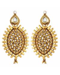 Buy Online Crunchy Fashion Earring Jewelry Golden Glittering Drops Earrings Jewellery CFE0660