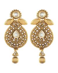 Buy Online Crunchy Fashion Earring Jewelry Peach Crystal Drop Metal Drop Earrings Jewellery CFE0889