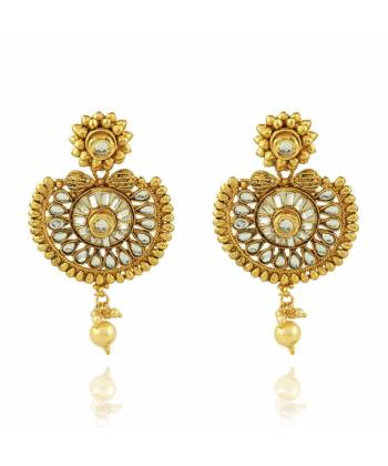 Traditional Gold plated Chandbali Earrings