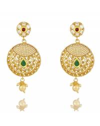 Buy Online Crunchy Fashion Earring Jewelry Black Gold-Plated Contemporary Drop Earrings Jewellery CFE1075