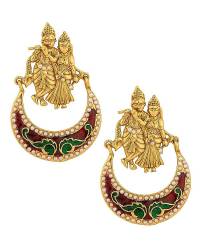 Buy Online Crunchy Fashion Earring Jewelry Black Gold-Plated CZ-Studded Jewellery Set Jewellery CFS0245
