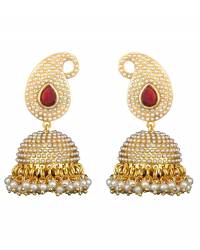 Buy Online Crunchy Fashion Earring Jewelry Gold Plated Red Crystal Stud Earrings  Jewellery CFE1156