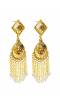 Gold Plated Pearl Hanging Earrings