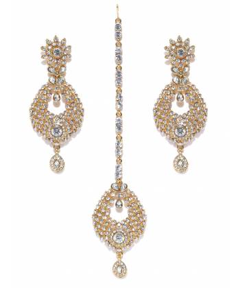 Gold-Plated AD Stone-Studded Jewellery Set