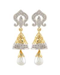 Buy Online Crunchy Fashion Earring Jewelry Peach & Black Crystal metal Drop earring Jewellery CMB0136