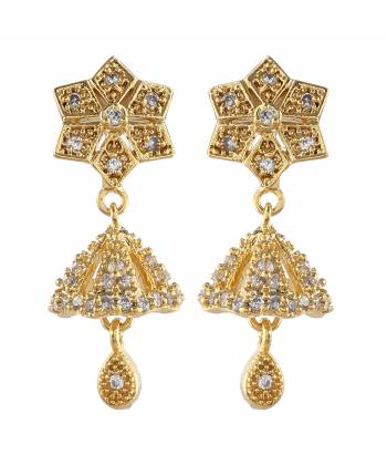 CZ Embellished Jhumki Earrings