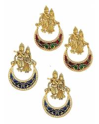 Buy Online Crunchy Fashion Earring Jewelry Gold Plated Party Wear Black Crystal/Zircon Pendant Necklace, Earrings Set Jewellery CFS0240