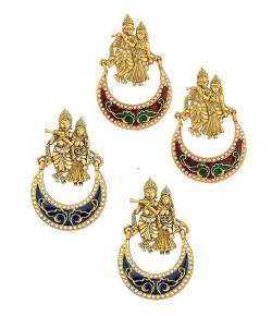 Radhe Krishna Drop Earrings Combo