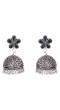 Silver Messy Dome Jhumka Earrings