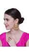 Gold Plated Round Drop Earrings