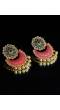 Gold Plated Floral Chandbali Earrings 
