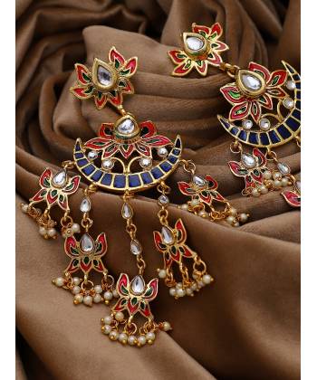 Flower Gold-Plated Jhumki Earrings