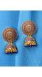 Traditional Gold Plated Blue Jhumka Earrings