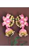 Oxidised Pink Gold Plated Traditional Jhumki Earrings 