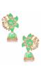 Oxidised Green Gold Plated Traditional Jhumki Earrings 