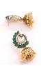 Traditional Gold Plated Green Jhumka Earrings