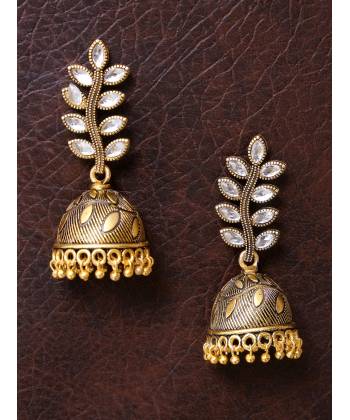 Traditional Gold Plated Jhumka Earrings 
