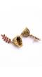 Traditional Gold Plated Red Jhumka Earrings.RAE0413