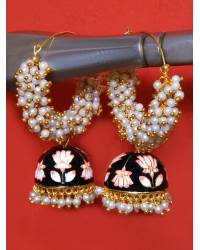 Buy Online Royal Bling Earring Jewelry Bohemian Oxidized Silver Tribal Long Banjara Peacock Jhumka Earrings for Women/Girls Jhumki CFE1713