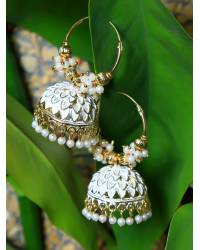 Buy Online Royal Bling Earring Jewelry Traditional Gold Plated Kundan Work Blue Chandbali Earrings  Jewellery RAE0502