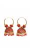 Traditional Red Jhumki Earrings 