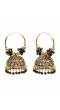 Oxidised Gold Plated Jhumka Earrings 