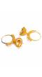 Yellow Meenakari Hoops Jhumki Earrings 