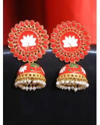 Buy Online Crunchy Fashion Earring Jewelry Gold Plated Round Agate Stud Earrings Jewellery CFE1325