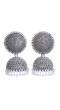 Oxidized Silver Drop Jhumki Jhumka Earrings 