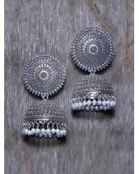 Buy Online Crunchy Fashion Earring Jewelry Blue With White Pearls Jhumki Earrings  Jewellery RAE0377