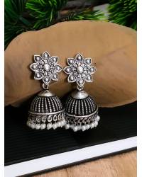 Buy Online Royal Bling Earring Jewelry Crunchy Fashion Gold-Plated Meenakari Pink Floral  Dangler Jhumki Earrings RAE2031 Ethnic Jewellery RAE2031