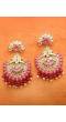 Traditional Gold Plated Pink Drop & Dangle Earrings 