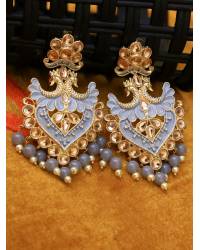 Buy Online Royal Bling Earring Jewelry Blue Crystal Golden Plated Necklace Earrings Set Jewellery CFS0282