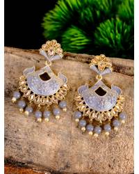 Buy Online Crunchy Fashion Earring Jewelry Handcrafted Black Beaded Hoop Earrings Jewellery CFE1464