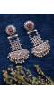 Oxidized German Silver Pink Kundan Drop & Dangle Earrings 