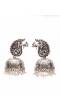 Oxidized German Silver Jhumka Jhumki Earrings 
