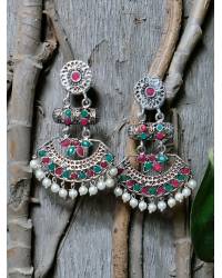 Buy Online Crunchy Fashion Earring Jewelry Traditional Gold Plated Maroon Kundan Jhumka Jhumki Earrings  Jewellery RAE0476