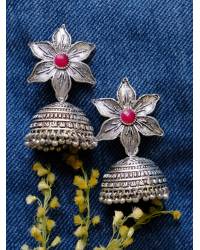 Buy Online Crunchy Fashion Earring Jewelry Traditional Oxidised Silver Temple/Mandir Kaan Chain Jhumki Earrings  Ethnic Jewellery CFE1711