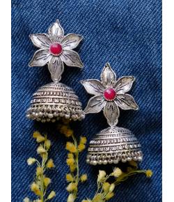 Oxidized German Silver Star Jhumka Jhumki Earrings