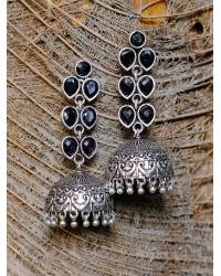 Buy Online Royal Bling Earring Jewelry Crunchy Fashion Combo of 2  Traditional Oxidised Silver & Gold-Plated Stylish Jhumki/Jhumka Earring CMB0064 Jewellery CMB0064
