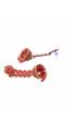 Embellished Red Flower Jhumka Jhumki Earrings 